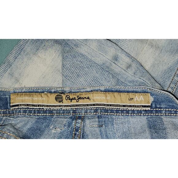 Vintage Pepe Jeans London 36x32 Baggy Distressed Hip Hop Wide Leg Street Rare! - Picture 10 of 11